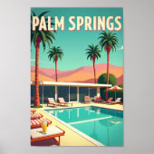 Palm Springs – Retro Paradise Poster (Voorkant)