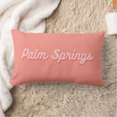 Palm Springs Retro Roze Worpkussen Kussen (Deken)