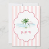 Palm Springs Roze Cabana Bedankkaart (Voorkant)
