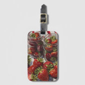 Palm Springs Roze en aardbei | Retro woestijn  Bagagelabel (Voorkant (verticaal))