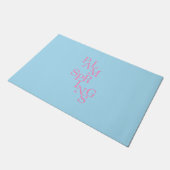 Palm Springs roze en blauw Deurmat (Schuin)