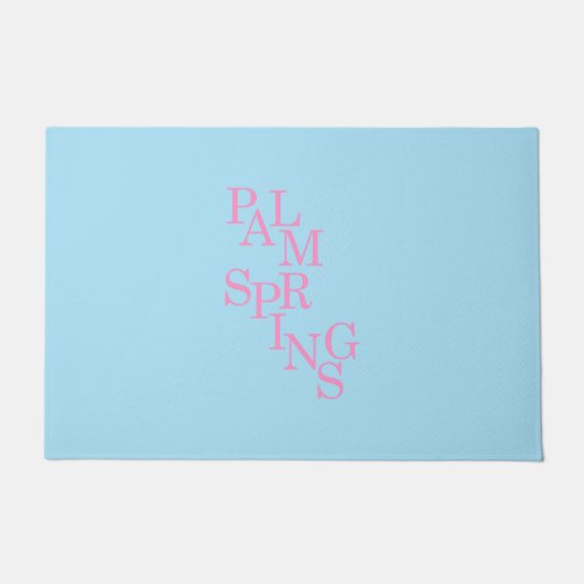 Palm Springs roze en blauw Deurmat (Voorkant)