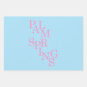 Palm Springs roze en blauw Inpakpapier Vel (Voorkant)