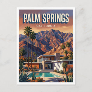 Palm Springs San Jacinto Mountain View Californië Briefkaart