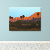 Palm Springs San Jacinto Mountains Uitzicht Canvas Afdruk (Insitu (Houten vloer))