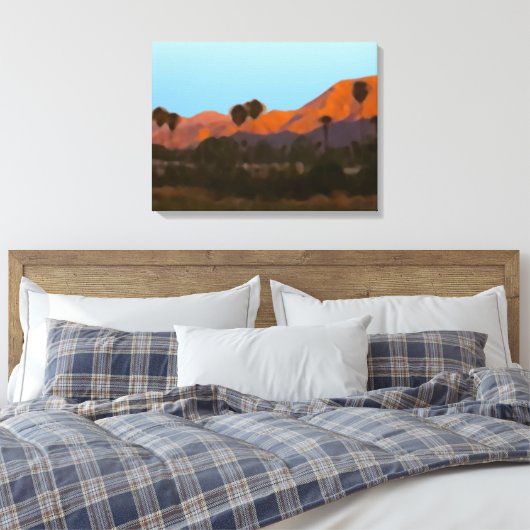 Palm Springs San Jacinto Mountains Uitzicht Canvas Afdruk (Insitu (Slaapkamer))