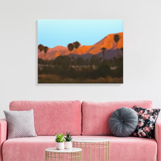 Palm Springs San Jacinto Mountains Uitzicht Canvas Afdruk (Insitu (Woonkamer))