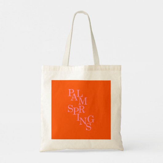 Palm Springs Sinaasappel en roze Tote Bag (Achterkant)