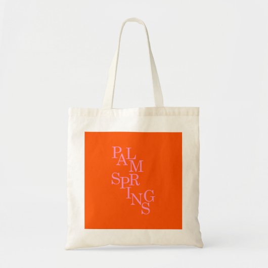 Palm Springs Sinaasappel en roze Tote Bag (Voorkant)