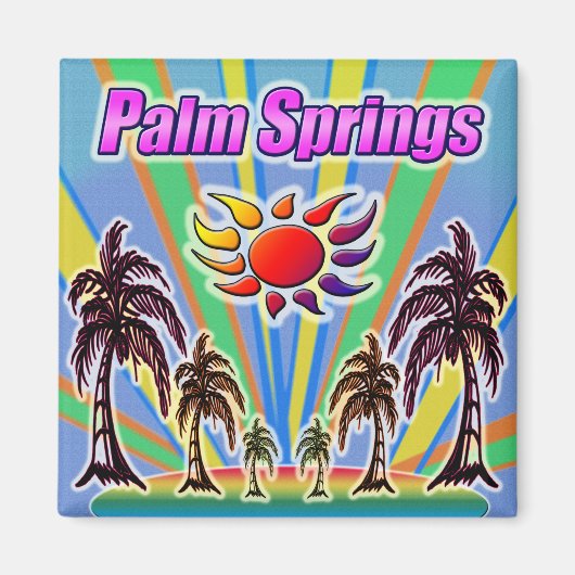Palm Springs Summer Love Magnet (Voorkant)