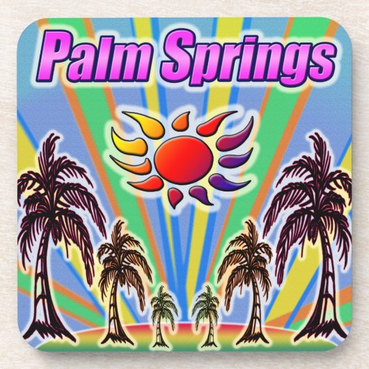Palm Springs Summer Love Onderzetter (Voorkant)