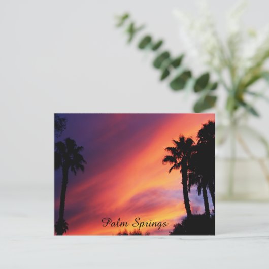 Palm Springs Sunset Briefkaart (Staand voorkant)