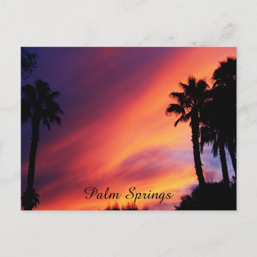Palm Springs Sunset Briefkaart (Voorkant)
