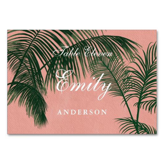 Palm Springs Tafelplaatskaart Kaart (Voorkant)