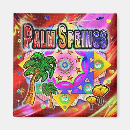Palm Springs Tropical Friends Magnet