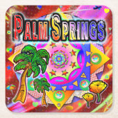 Palm Springs Tropical Friends Onderzetter (Voorkant)