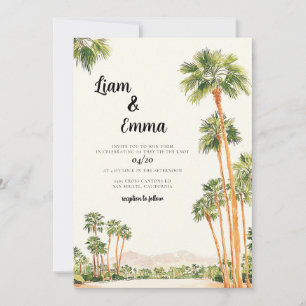 Palm Springs Trouw Uitnodiging Template