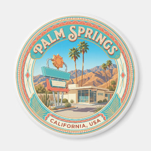 Palm Springs Vintage Motor Court Bord Californie Magneet