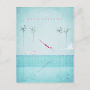 Palm Springs Vintage Travel Poster - Art Briefkaar Briefkaart