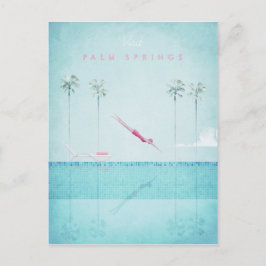 Palm Springs Vintage Travel Poster - Art Briefkaar Briefkaart
