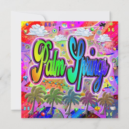 Palm Springs Vista Express Holiday Kaart (Voorkant)