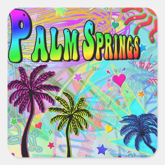 Palm Springs Vivid Romance Sticker (Voorkant)