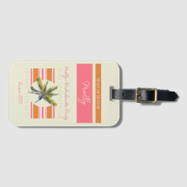 Palm Springs voor de Ring - Retro Bachelorette Bagagelabel