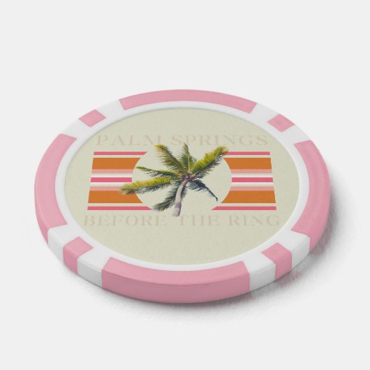 Palm Springs voor de Ring – Retro Bachelorette Poker Chips (Enkel)