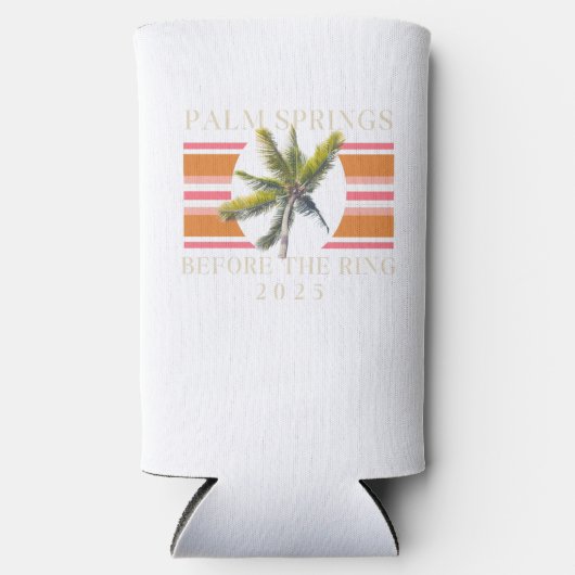 Palm Springs voor de Ring - Retro Bachelorette Seltzer Blikjeskoeler (Voorkant)