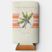 Palm Springs voor de Ring – Retro Bachelorette Seltzer Blikjeskoeler (Voorkant)