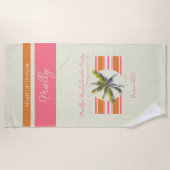 Palm Springs voor de Ring - Retro Bachelorette Strandlaken (Voorkant)