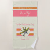 Palm Springs voor de Ring - Retro Bachelorette Strandlaken (Voorkant)