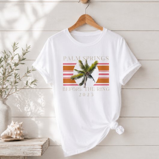 Palm Springs voor de Ring – Retro Bachelorette Tri-Blend Shirt