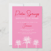 Palm Springs voor de ringen Bachelorette weekend Kaart (Voorkant)