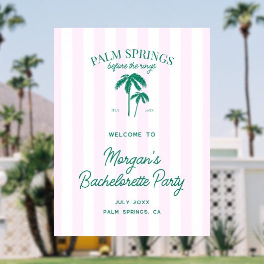 Palm Springs voor de ringen Bachelorette Welkom Poster