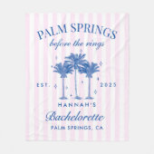Palm Springs voor de ringen blauwe vrijgezellenfee Fleece Deken (Voorkant)