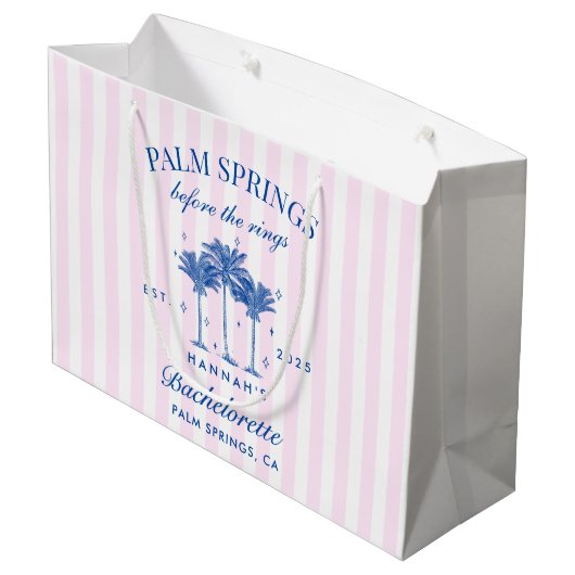 Palm Springs voor de ringen blauwe vrijgezellenfee Groot Cadeauzakje (Achterkant Gekanteld)