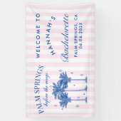 Palm Springs voor de ringen blauwe vrijgezellenfee Spandoek (Verticaal)