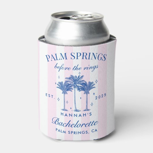 Palm Springs voor de ringen Blue Bachelorette Blikjeskoeler (Blikje Voorkant)