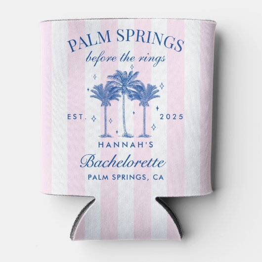 Palm Springs voor de ringen Blue Bachelorette Blikjeskoeler (Voorkant)