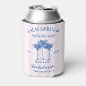 Palm Springs voor de ringen Blue Bachelorette Blikjeskoeler (Blikje Achterkant)
