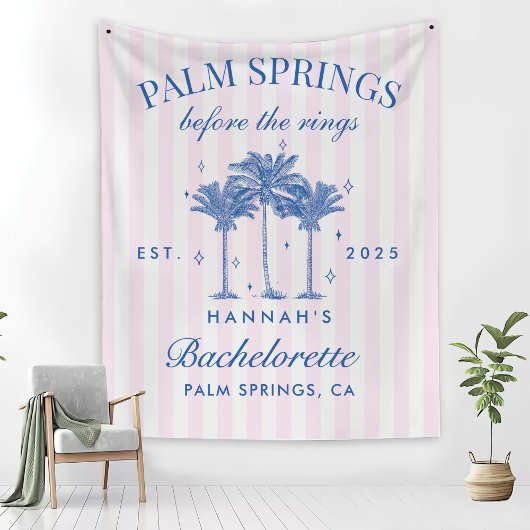 Palm Springs voor de ringen Blue Bachelorette Fleece Deken