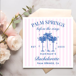 Palm Springs voor de ringen Blue Bachelorette Servet