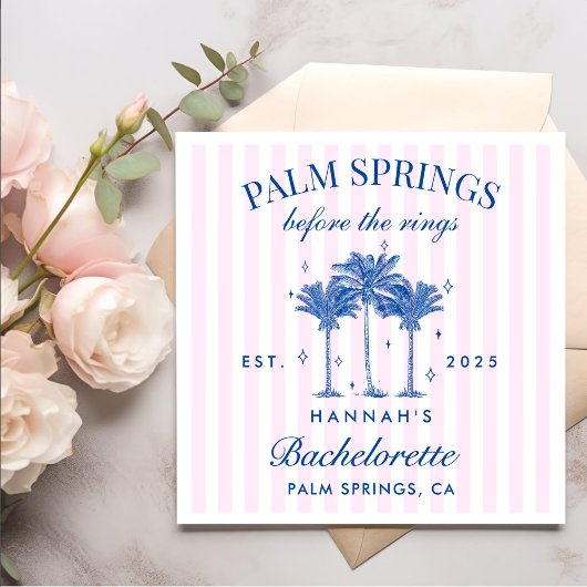 Palm Springs voor de ringen Blue Bachelorette Servet