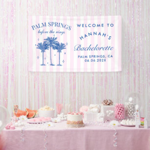 Palm Springs voor de ringen Blue Bachelorette Spandoek