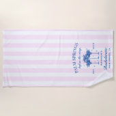 Palm Springs voor de ringen Blue Bachelorette Strandlaken (Voorkant)