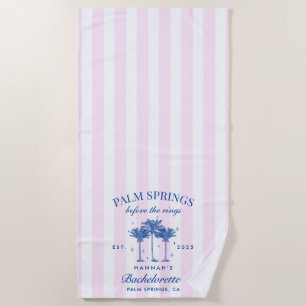 Palm Springs voor de ringen Blue Bachelorette Strandlaken