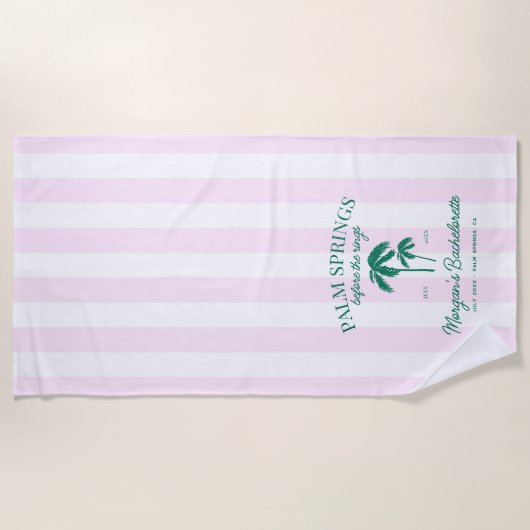 Palm Springs voor de ringen vrijgezellenfeest Strandlaken (Voorkant)