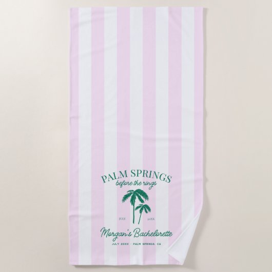 Palm Springs voor de ringen vrijgezellenfeest Strandlaken (Voorkant)