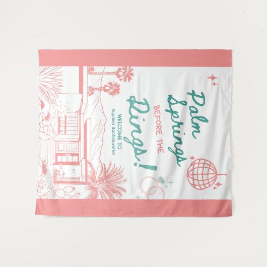 Palm Springs voor de ringen Wandkleed (Voorkant (horizontaal))